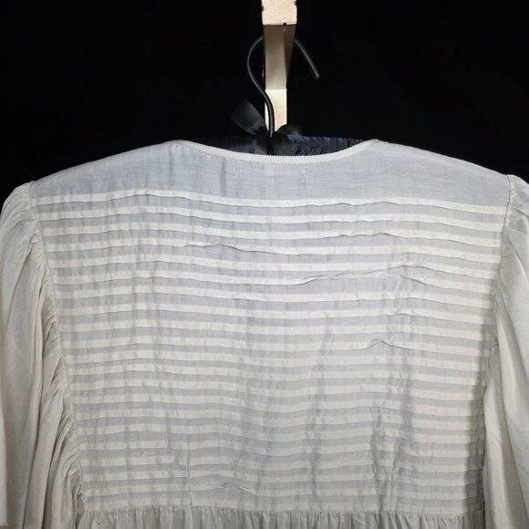 Hazel Silk Cotton Floral Embroidered Top L - Picture 8 of 10